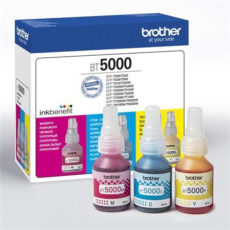 BT5000CMY náplň multipack do tlačiarní DCP T-300, 500W, 700W, BROTHER, c+m+y, 3*5k 1