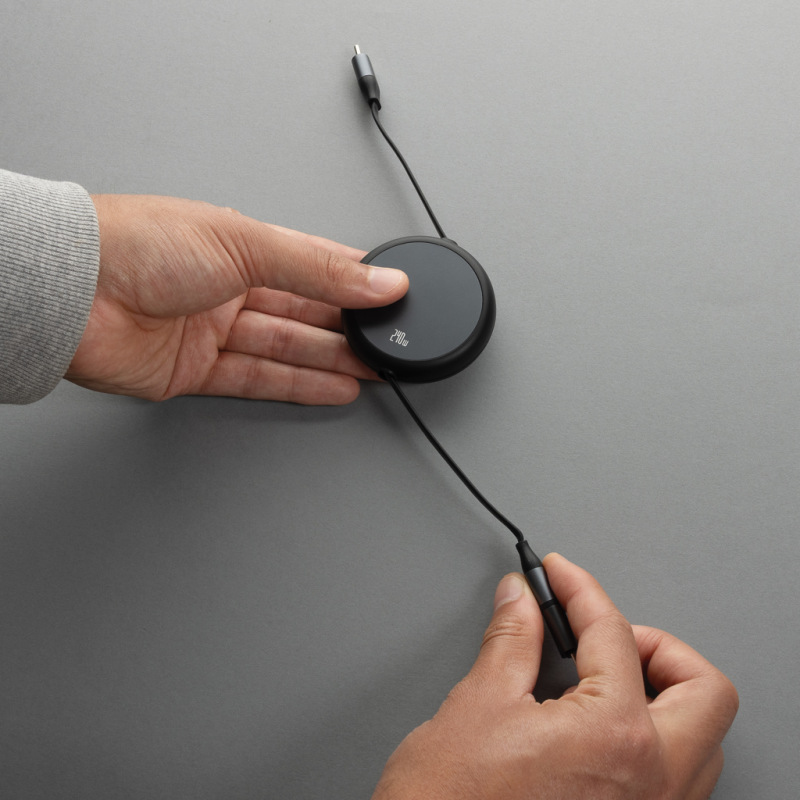 Terra RCS recyklovaný hliníkový zasúvateľný 240W 2-v-1 kábel čierna 10