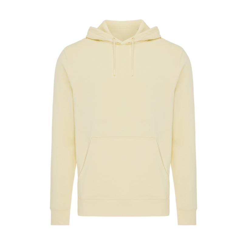 Ľahká mikina s kapucňou IQONIQ Rila z recykl. bavlny cream yellow L 1