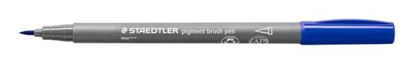 Fixka v tvare štetca, sada, STAEDTLER "Pigment brush 371", 12 rôznych základných farieb 5