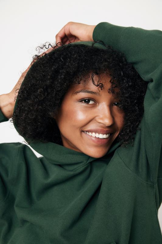 Mikina s kapucňou IQONIQ Yoho relaxed fit z recykl. bavlny forest green XXXL 13