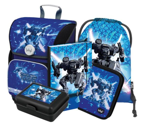BAAGL SET 5 Ergo Space Battle: aktovka, penál, sáček, desky, box