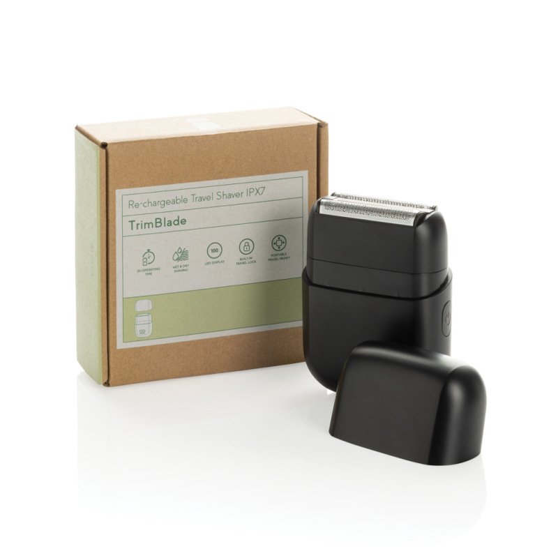 TrimBlade dobíjací cestovný holiaci strojček IPX7 čierna 3