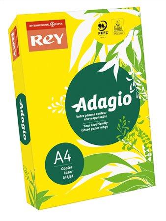 Kopírovací papier, farebný, A4, 80 g, REY "Adagio", intenzívna žltá 1