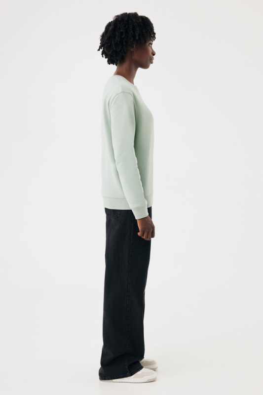 IQONIQ Toria Unisex mikina s okrúhl. výstrihom z rec. bavlny Iceberg green XL 12