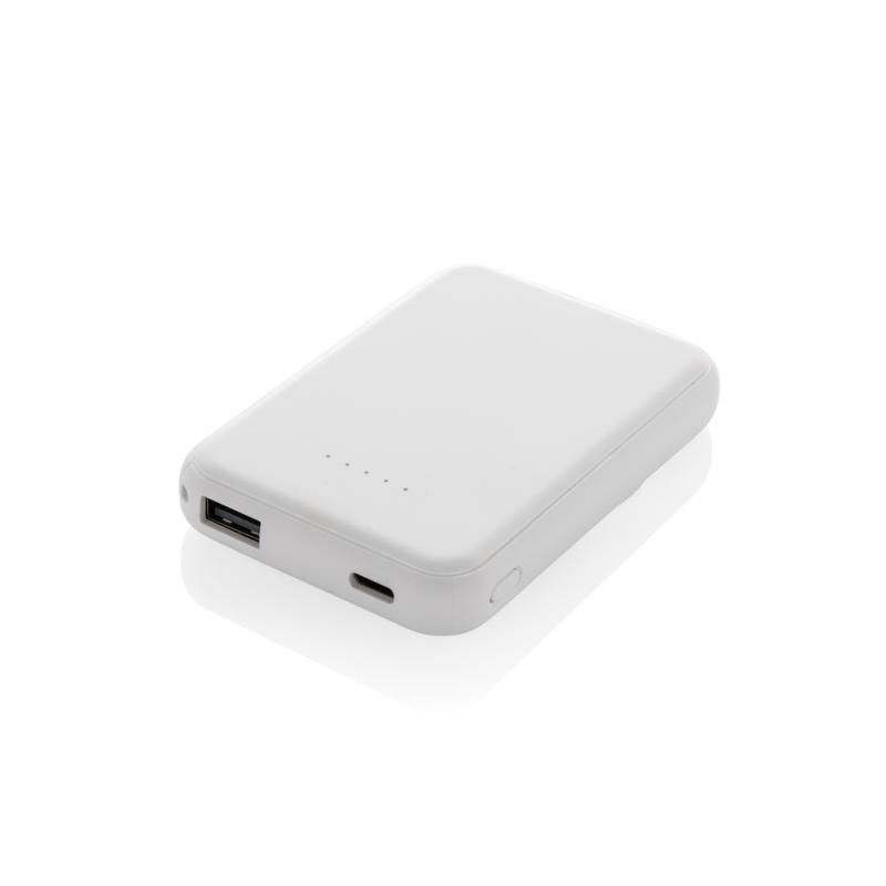 Magnetická powerbanka Stellar 5000mAh 5W z RCS plastu biela 1
