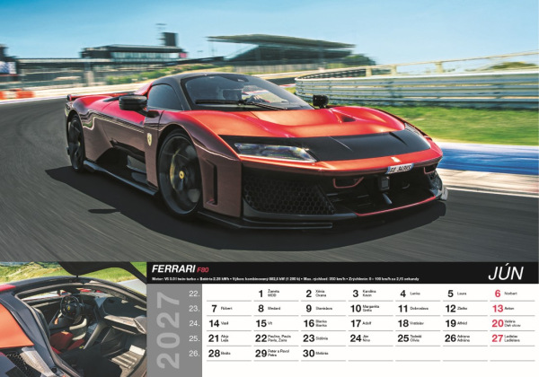Nástenný kalendár Fast cars 2027 7