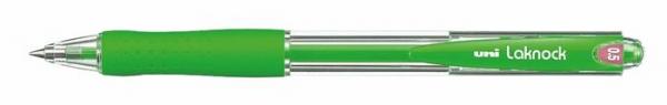 Guľôčkové pero, 0,3 mm, stláčací mechanizmus, UNI "SN-100 Laknock", zelené 1
