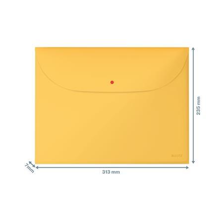 Obal na patent, 2 vrecká, A4, PP, LEITZ "Cosy", matná žltá 4