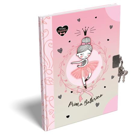 Pamätníček, so zámkom, A5, tvrdá obálka, LIZZYSULI, "Tiny Dancer, Lovely Ballerina" 1