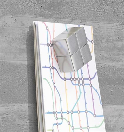 Magnetická sklenená tabuľa, 46x91 cm, SIGEL "Artverum® ", betónový vzor 8