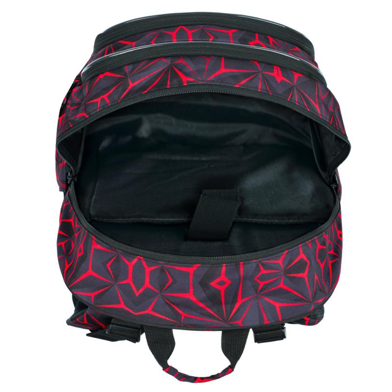 BAAGL Školský batoh Core Red Polygon 4