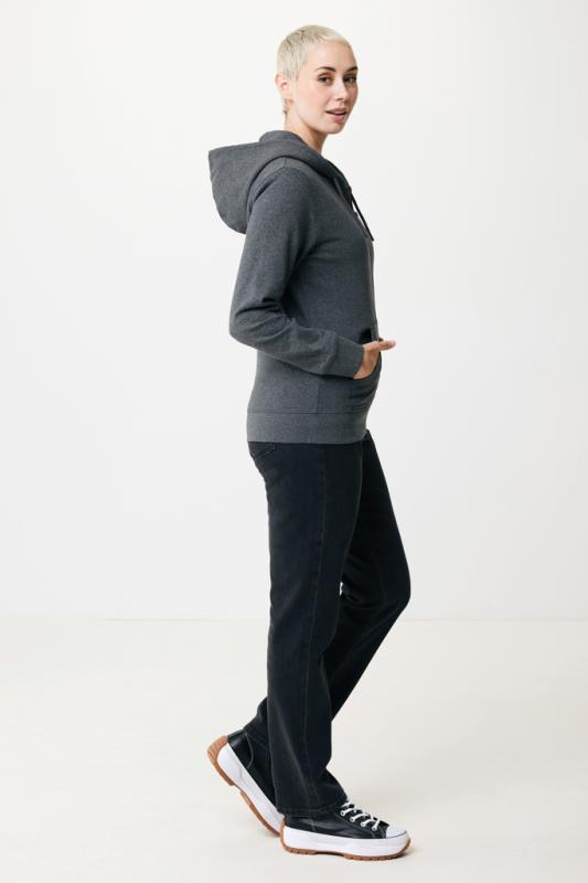 Mikina na zips s kapucňou IQONIQ Abisko z recykl. bavlny heather anthracite L 9
