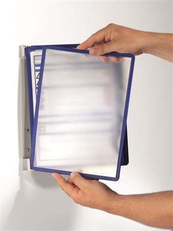 Držiak, nástenný, s 5 panelmi, DURABLE "VARIO® WALL 5", tmavomodrá 3
