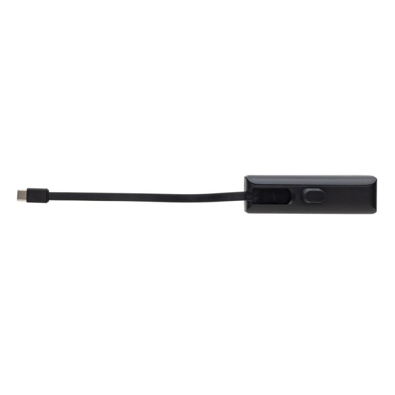 Powerbanka 3000mAh s USB C Powerlink z RCS recykl. plastu čierna 3