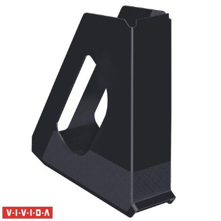 Zakladač, plastový, 68 mm, ESSELTE "Europost", Vivida čierny 1
