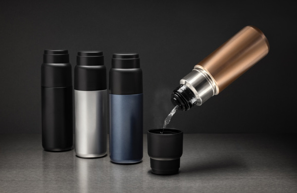 Thermocup RCS termosku z recykl. materiálov s pohárom 500ml bronz 7