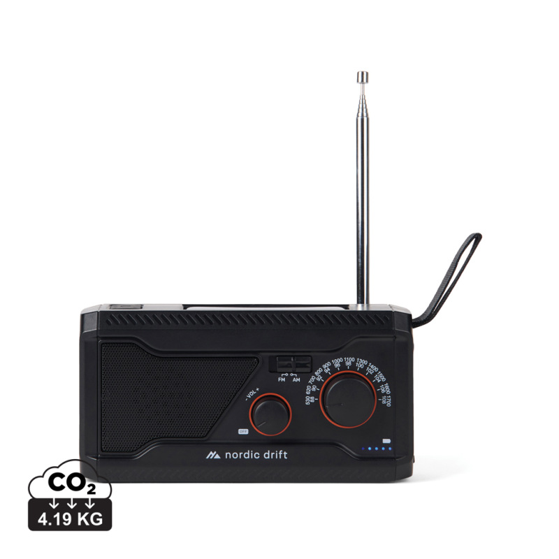 Nordic Drift Titan IPX4 multifunkčné rádio 4000 mAh čierna