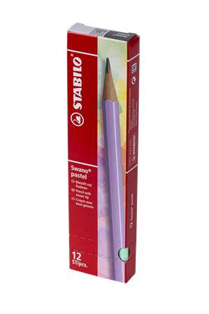 Grafitová ceruzka s gumou, HB, šesťhranná, STABILO "Swano Pastel", zelená 2