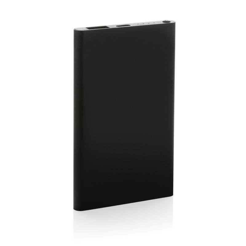Powerbanka 4000mAh s USB C z RCS recykl. plastu a hliníka čierna 3