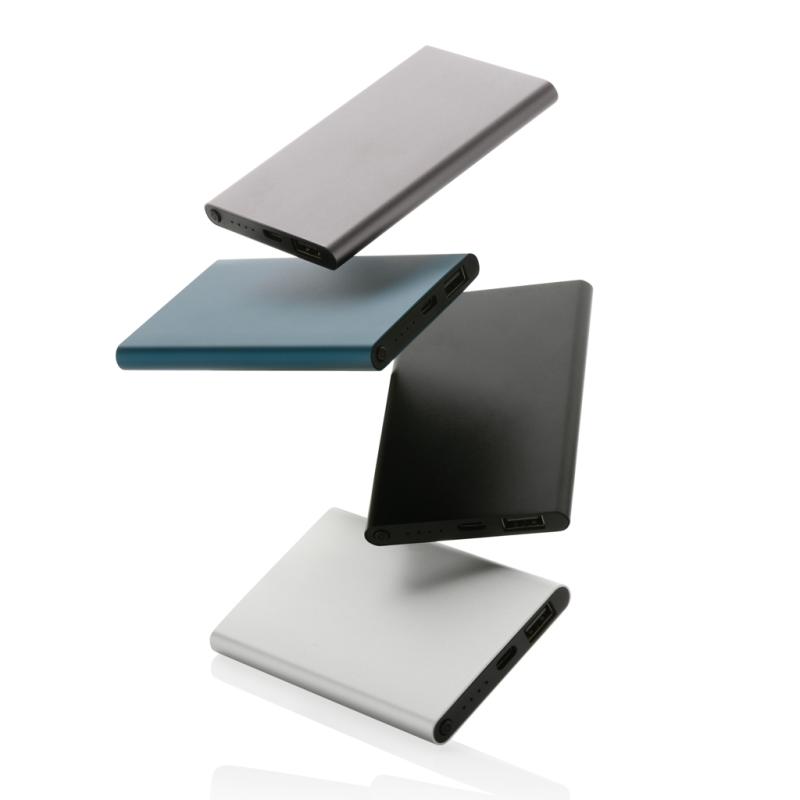 Powerbanka 4000mAh s USB C z RCS recykl. plastu a hliníka modrá 8