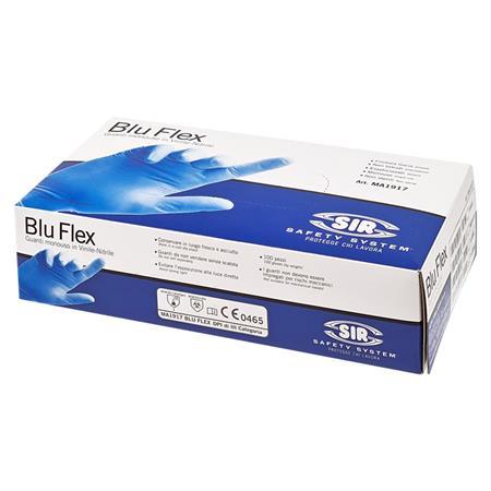 . Ochranné rukavice, jednorazové, bez latexu, nitrilové, veľkosť XL, 100 ks, bezpúdrové, "Bl