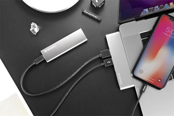 SSD (vnútorná pamäť), 480 GB, USB 3.1, VERBATIM "Vx500", sivá 4