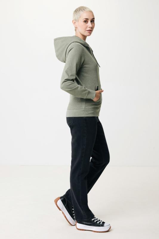 Mikina na zips s kapucňou IQONIQ Abisko z recykl. bavlny heather green XXS 7