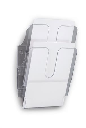 Držiak na katalógy, nástenný, na výšku, A4, DURABLE "FLEXIPLUS 2", priehľadná 2