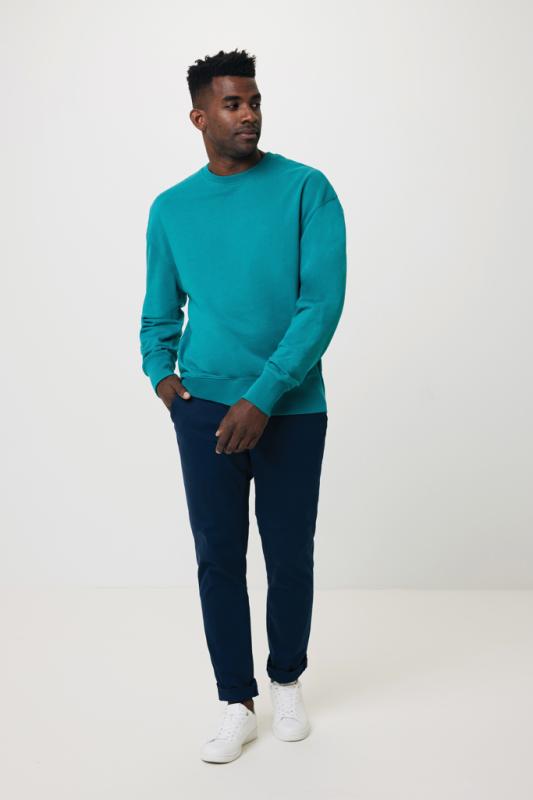 Mikina IQONIQ Kruger relaxed fit z recykl. bavlny verdigris L 7