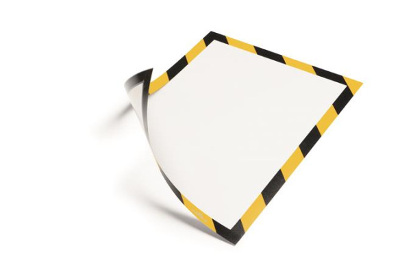 Informačný panel, A4, magnetický, DURABLE "DURAFRAME® MAGNETIC SECURITY", žltý-čierny 3