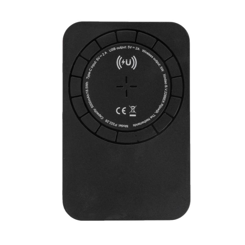 Magnetická bezdrôtová powerbanka 5 000 mAh 5W čierna 5
