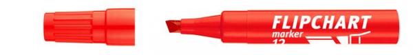Popisovač na flipchartové tabule, 1-4 mm, zrezaný hrot, ICO "Artip 12 ", červený 1