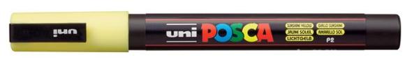 Dekoračný popisovač, 0,9-1,3 mm, UNI "Posca PC-3M", žltá 2