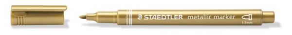 Dekoračný popisovač, 1-2 mm, kužeľový, STAEDTLER, zlatý 1