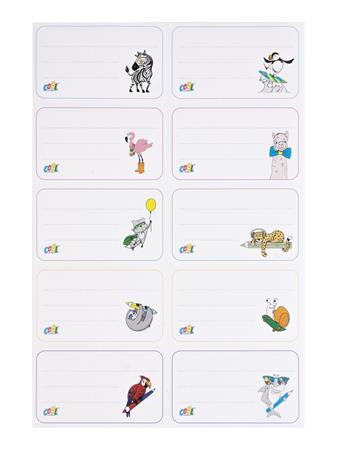 Etikety na zošity, 40 ks, COOL BY VICTORIA 1