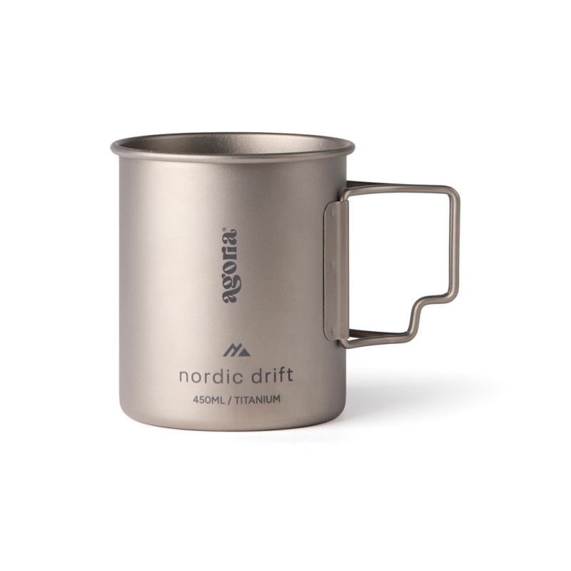 Nordic Drift Trail Ultra Ľahký Titánový Hrnček 450 ml strieborná 7