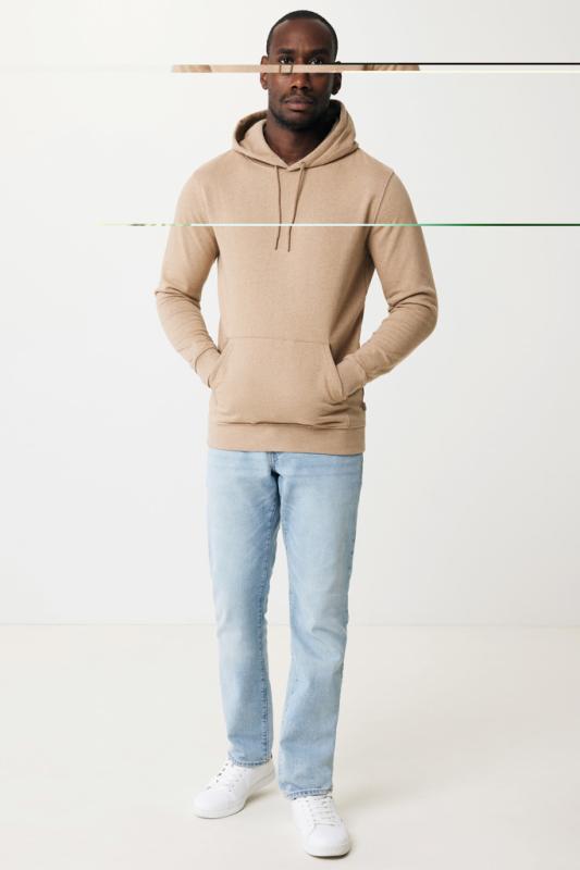 Nefarbená mikina s kapucňou IQONIQ Torres z recykl. bavlny heather brown XXXL 10