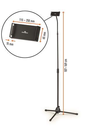 Držiak na tablet, podlahový, DURABLE "Twist floor" 2
