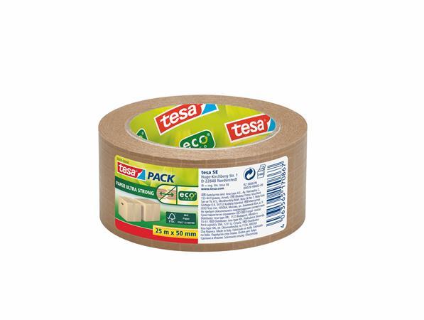 Baliaca páska, papierová, 50 mm x 25 m, TESA "Ultra Strong", hnedá 1