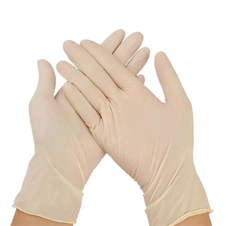 . Ochranné rukavice, jednorazové, latexové, 5,7 g, veľkosť XL, 100 ks, nepudrované, béžové 2