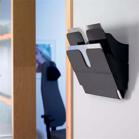 Držiak na katalógy, nástenný, na šírku, A4, DURABLE "FLEXIPLUS 2", čierna 3