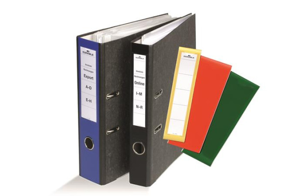 Chrbtový štítok, pre zakladače, samolepiaci, 60 x 390 mm, DURABLE „ORDOFIX®“, čierny 2