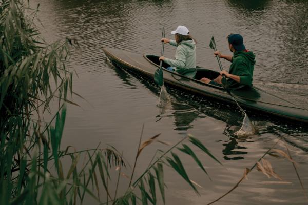 Ľahká mikina s kapucňou IQONIQ Rila z recykl. bavlny Iceberg green L 12