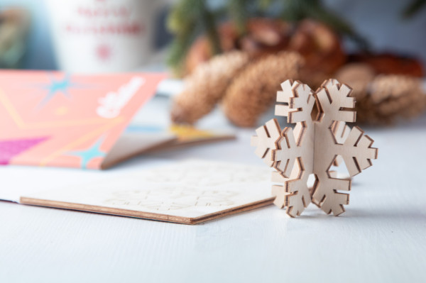 CreaX Vianočná pohľadnica, snehová vločka 6