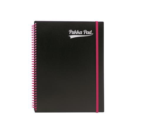 Špirálový zošit, A4+, linajkový, 100 strán, PUKKA PAD, "Neon notepad" 2