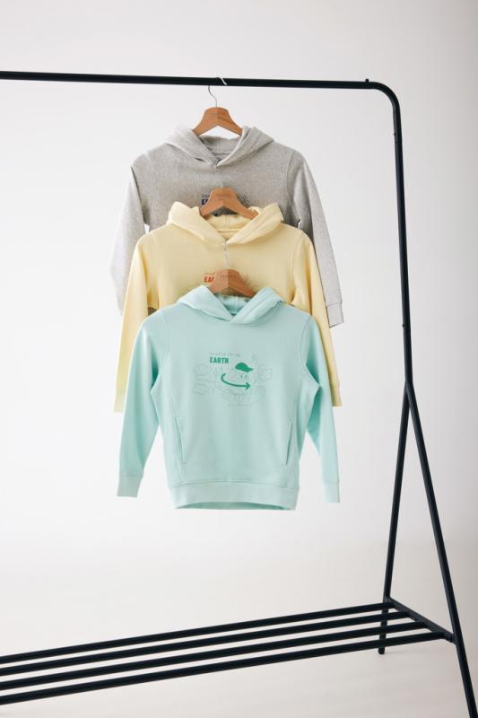 Detská mikina s bočnými vreckami IQONIQ Yengo z rec. bavlny light heather grey 3-4r (98-104cm) 5
