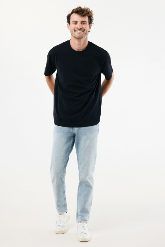 IQONIQ Nikko tričko z hrubej recyklovanej bavlny čierna 4XL 11