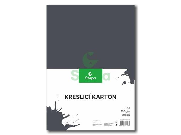 Výkres, A4, 180 g, 50 listov, STEPA, čierny 1