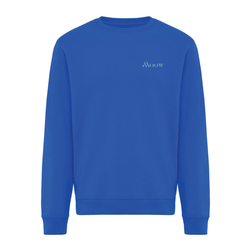 IQONIQ Toria Unisex mikina s okrúhl. výstrihom z rec. bavlny kráľovská modrá XXS 4